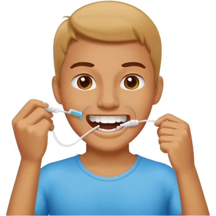 usar seda dental en los dientes/ use dental floss on your teeth emoji