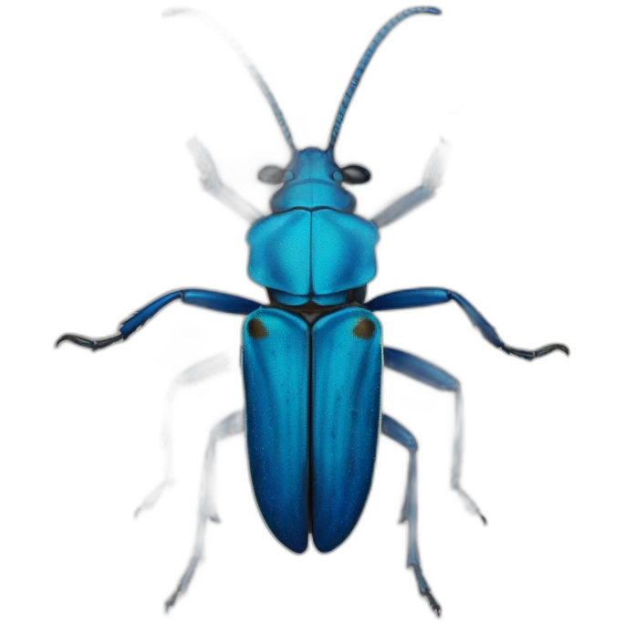 longhorn beetle Rosalia batesi blue emoji