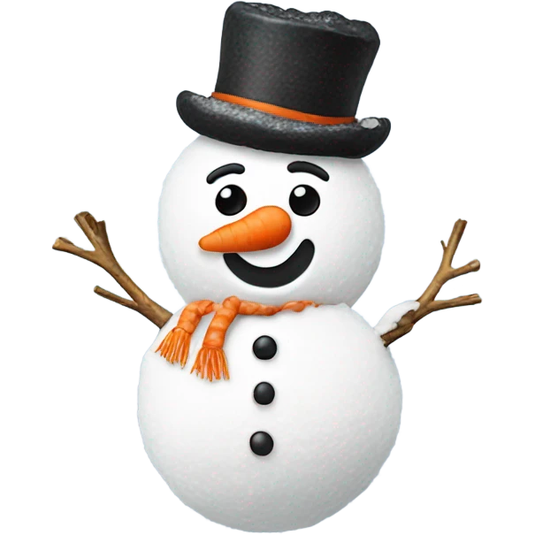 Snowman without nose emoji