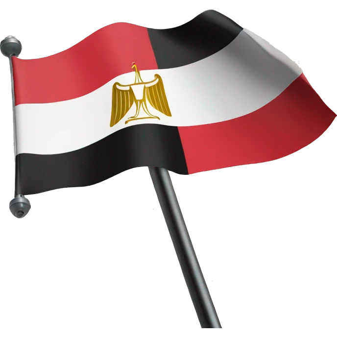 Egyptian Flag on pole emoji