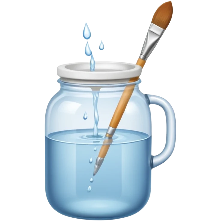 Water jar for brushes emoji