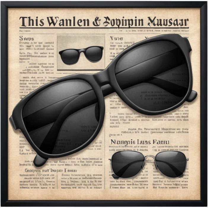 Sunglasses on newspaper emoji