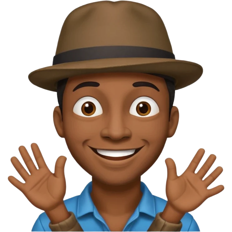 Street Puppet Performer black man emoji