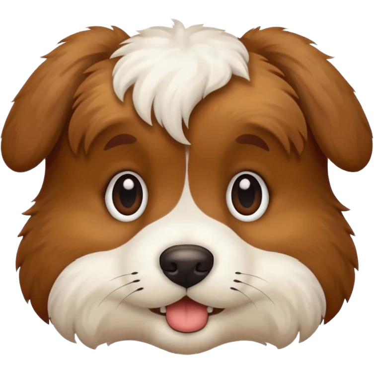 puppy face with white bone  emoji