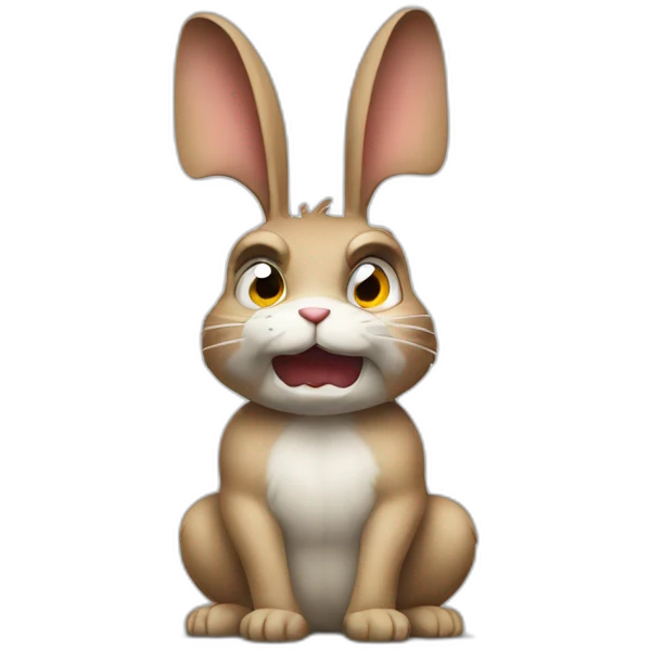 very angry rabbit emoji