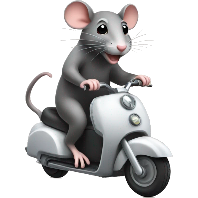 A rat on a skooter  emoji
