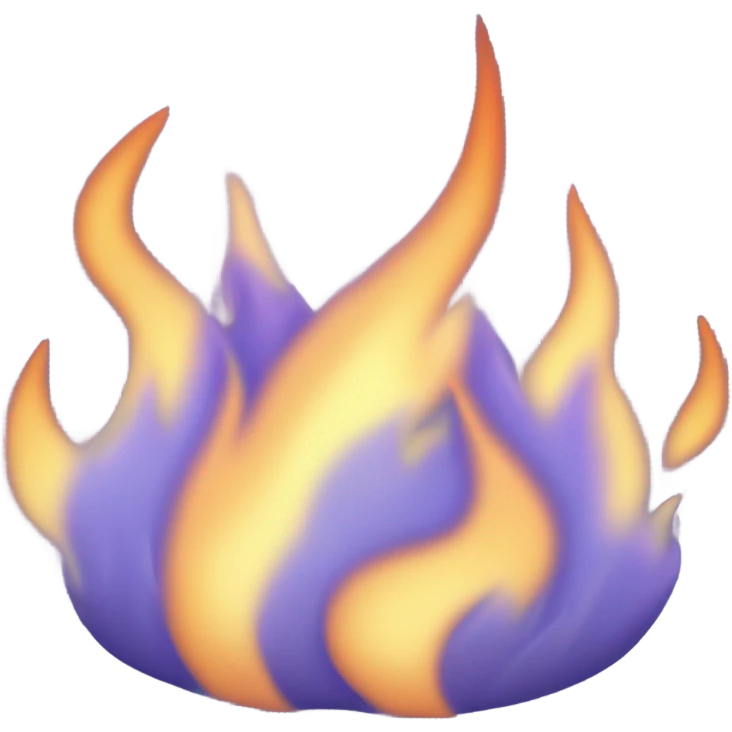 Periwinkle realistic fire emoji