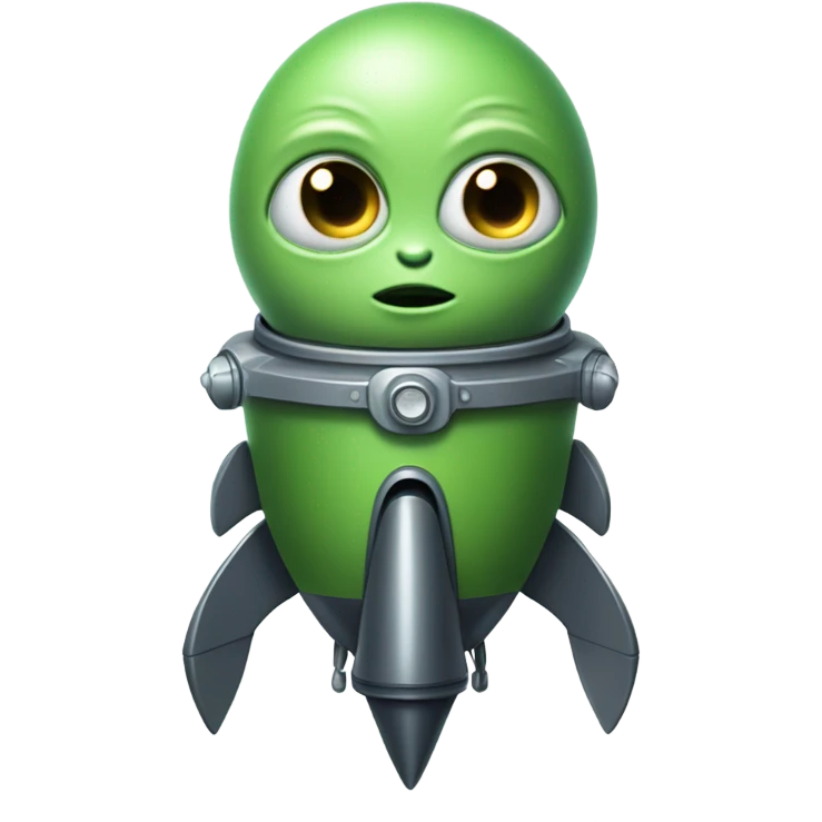 Alien on a rocket emoji