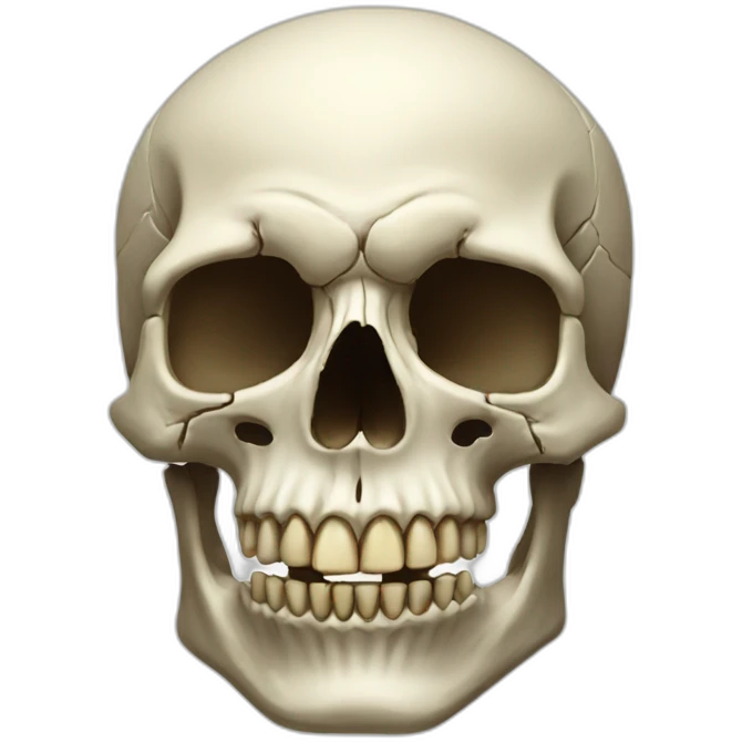 realistic skull emoji