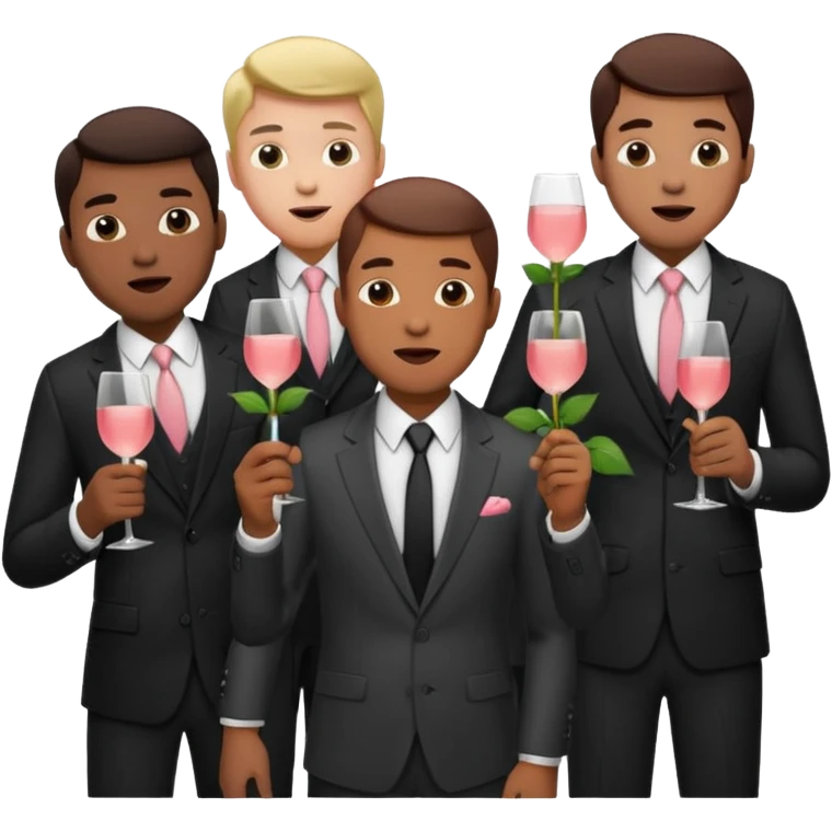 Create emoji but must be men that holding rosé stem in his mouth emoji