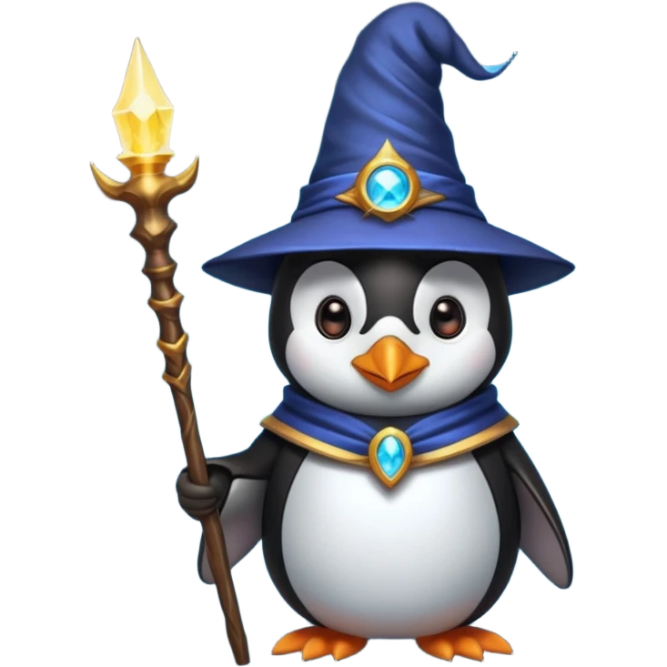 Penguin Wizard emoji