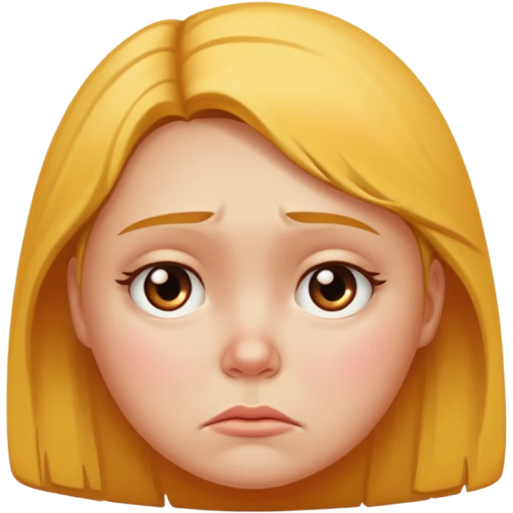 Sad girl with cellulite emoji