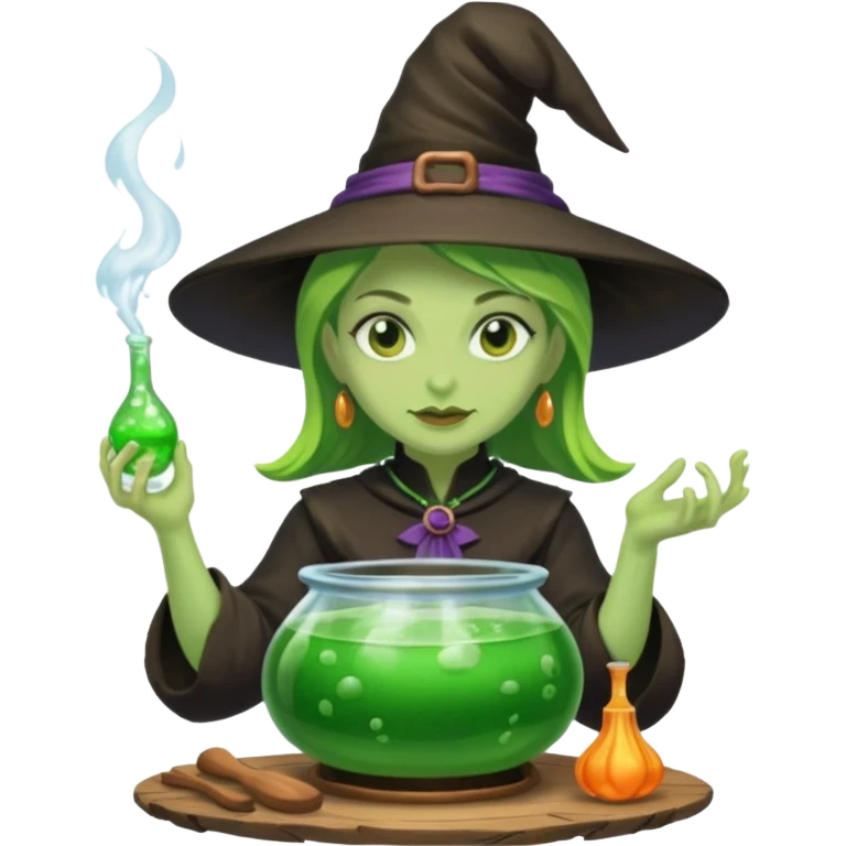 green witch cooking potion emoji