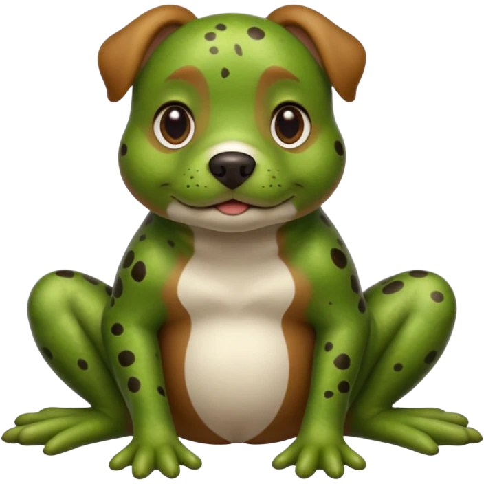 Dog on a frog emoji