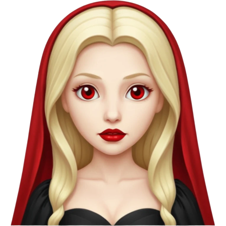 Bride of Dracula with long blonde hair emoji