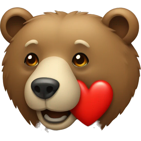 bear with red heart  emoji
