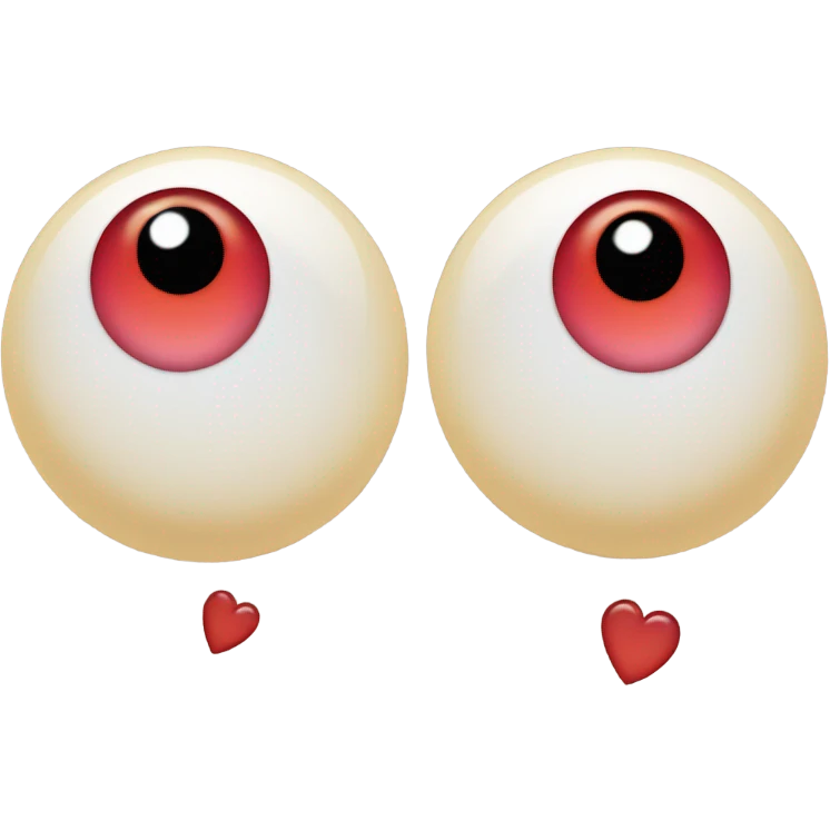 Rolls eyes with love emoji