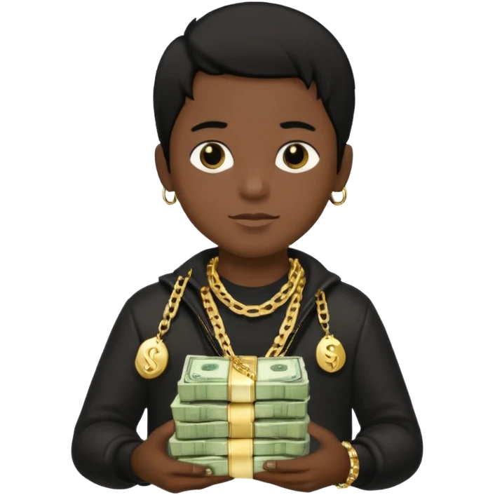 Has un chico con mucha plata en sus manos y que tenga pelo negro  emoji