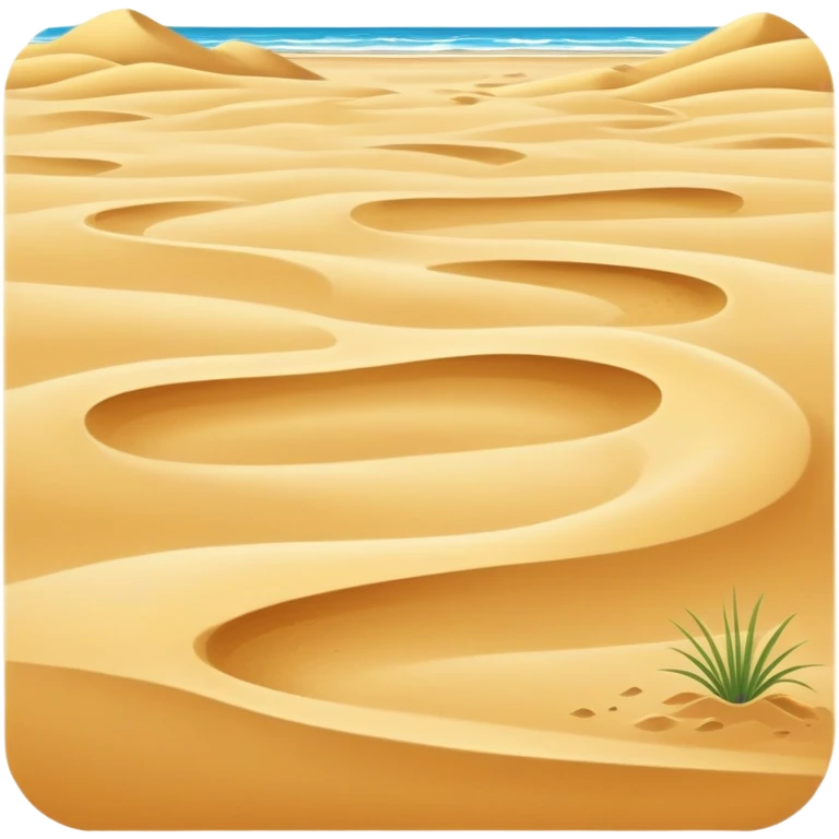 sandy beach with small sand dunes emoji