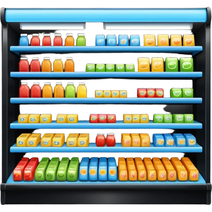 There's only one empty space left on the supermarket shelf. emoji