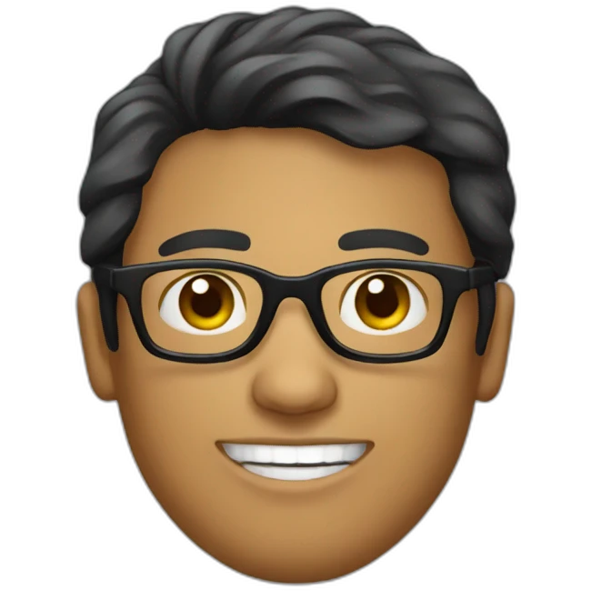 male peruvian w black glasses emoji