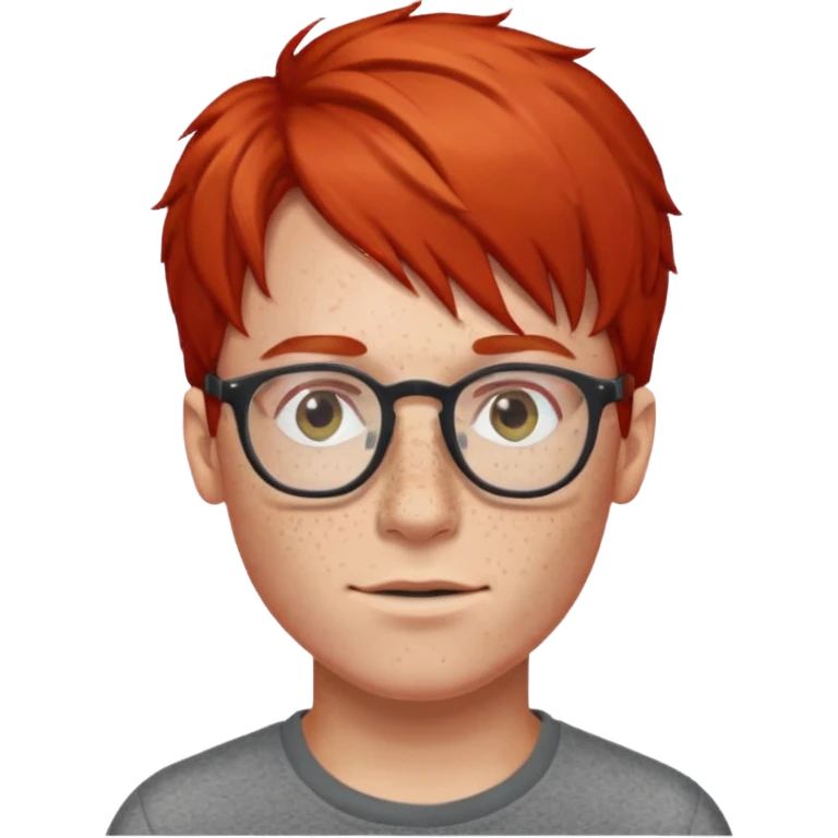 red hair with glassess guy  emoji