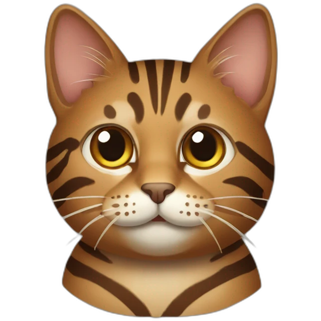 very-striped-brown-cat emoji