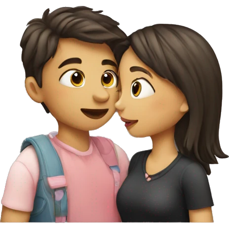 Boy and girl kissing  emoji