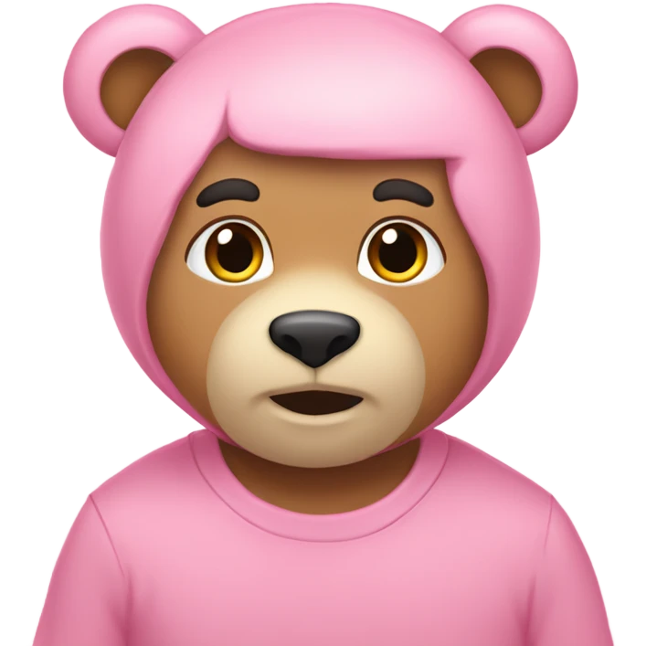Oso de color rosado pastel  emoji