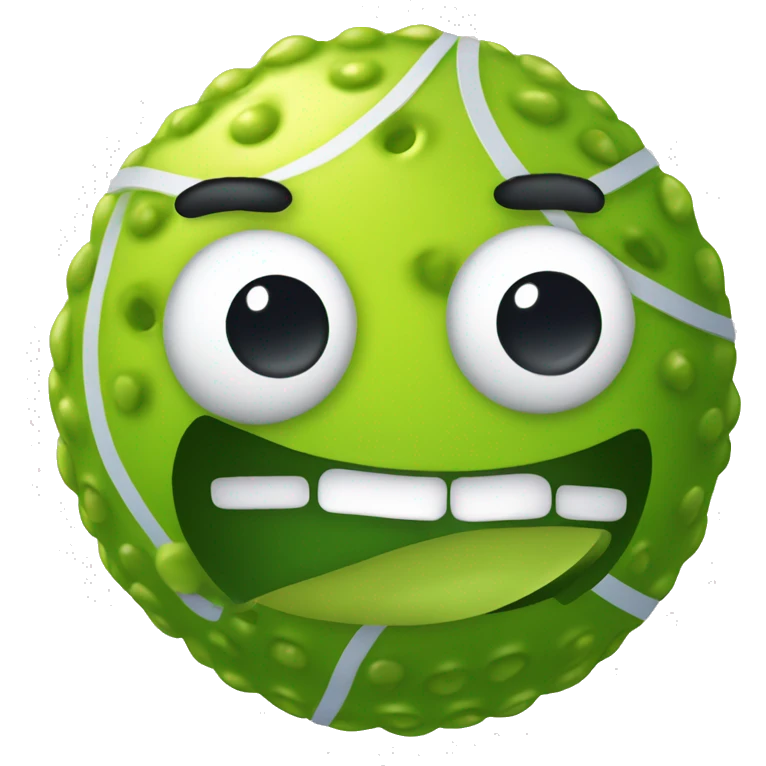 Pickle ball face emoji