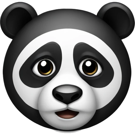 A panda with a dark eye emoji