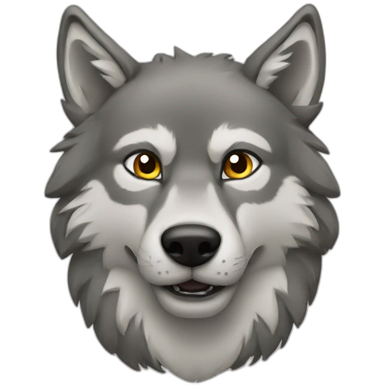 Wolf gray emoji
