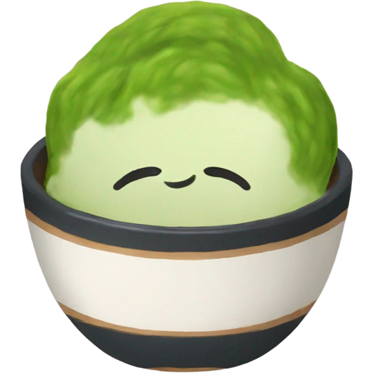 Bol de matcha emoji