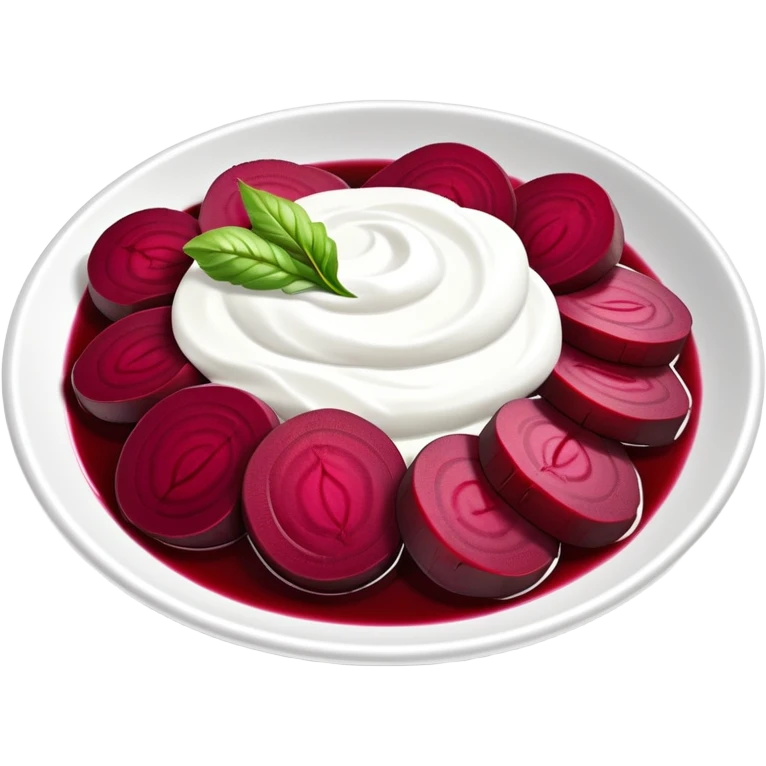 Marinated beets and yogurt emoji