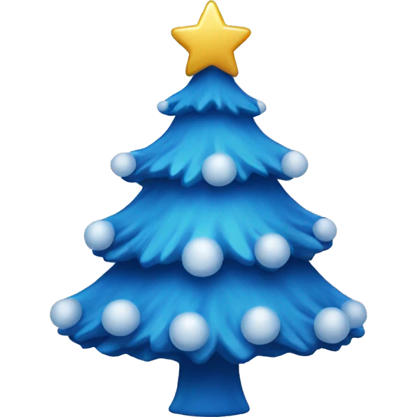 Blue Christmas tree emoji
