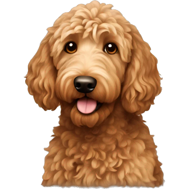 Brown golden doodle  emoji