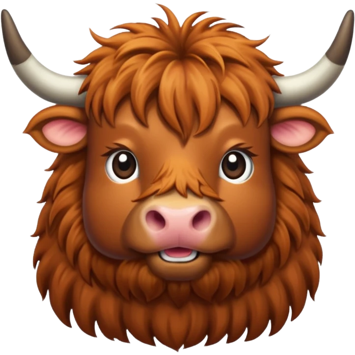Single color highland cow emoji emoji