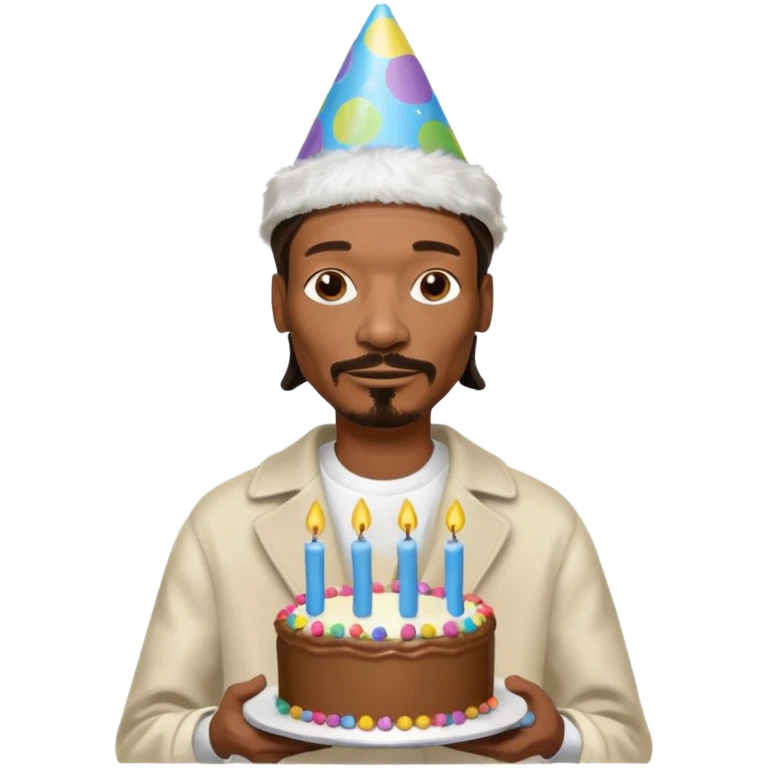 snopp dogg holding birthday cake emoji