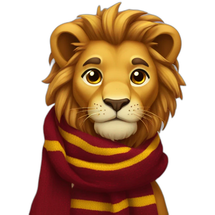 Gryffindor lion scarf hogwarts emoji