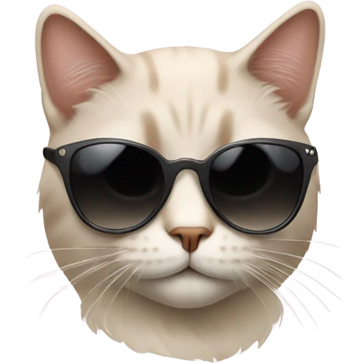 Cat with sunglasses emoji