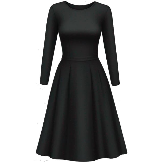 long sleeve black dress emoji