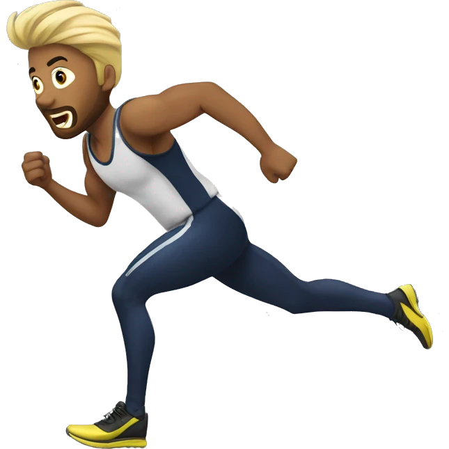 jensen lumley running 100 fast emoji