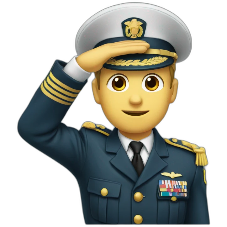 military officer salute emoji