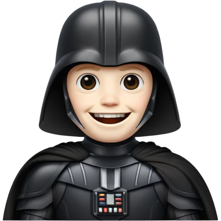 Darth Vader with a big smile emoji