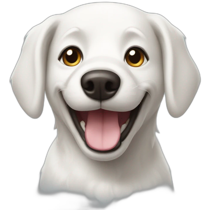 happy-white-dog emoji