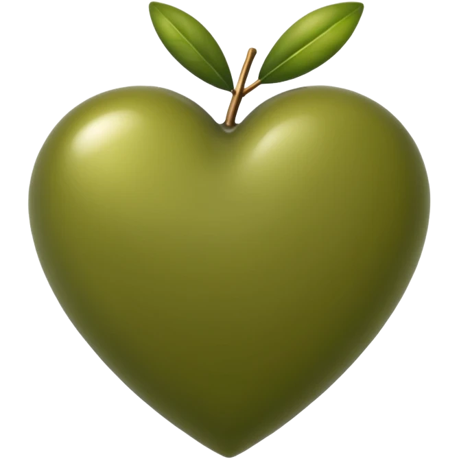 corazón 💚 verde oliva emoji