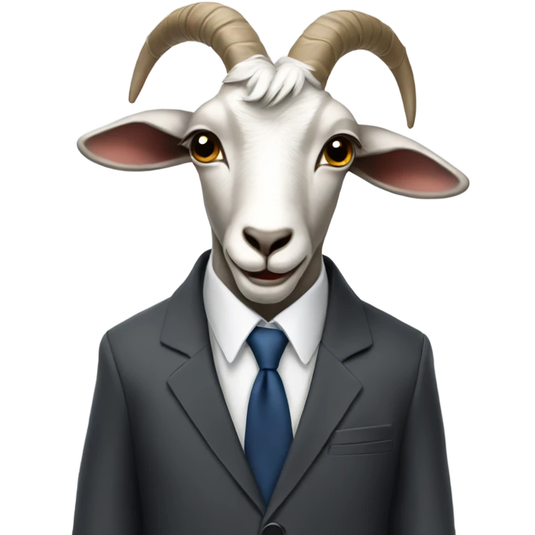goat wearing suit and tie  emoji