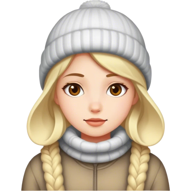 The girl who is wearing some warm clothes  emoji