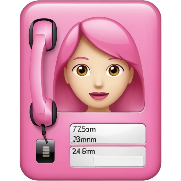 Pink caller Id card
 emoji