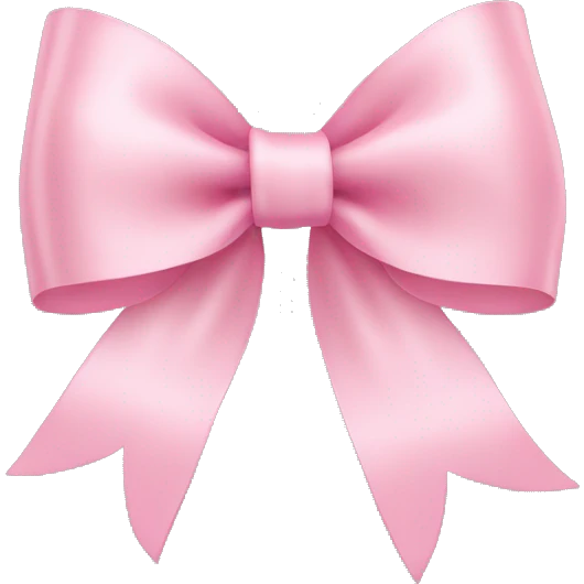 light pink ribbon bow emoji